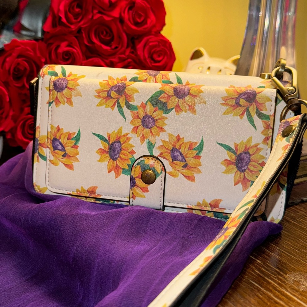 Charming Charlie Sunflower Print Wallet*